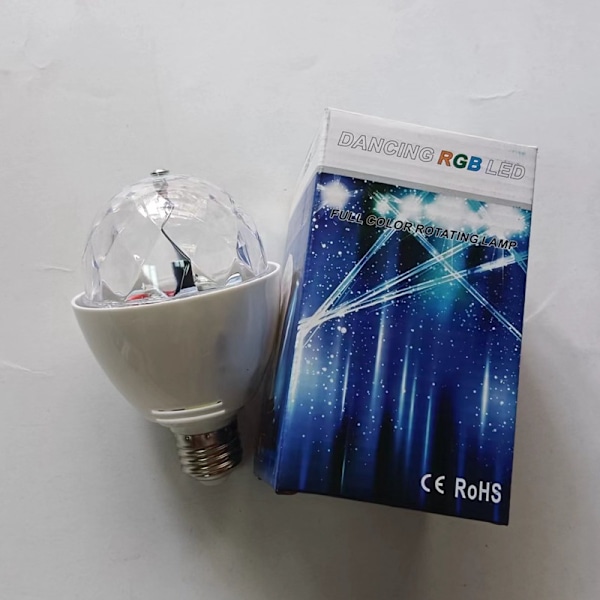 E27 Discokula Ljus Roterande Flerfärgade Ljus Glödlampa Bajonettfattning E27[Energiklass A]