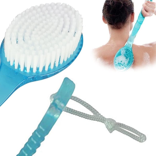 Ryggskrubbare Kroppsborste Silikon Bad Duschborste för Användning i Dusch för Kvinnor Män Mjuk Exfolierande Silikon Badhandduk