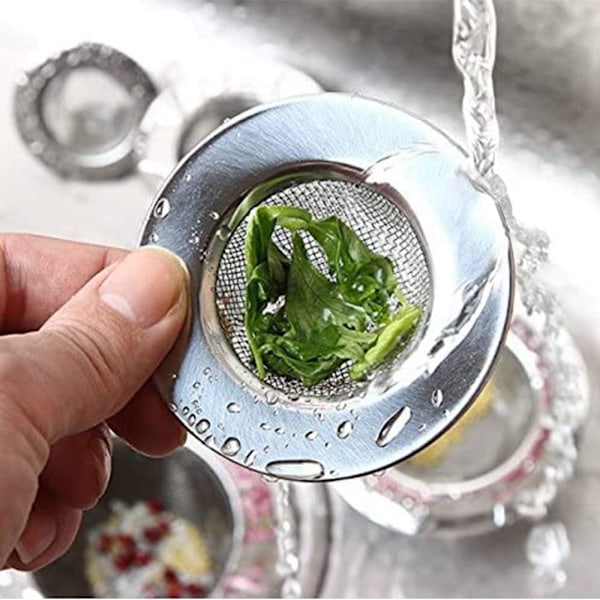 2 st rostfria duschsilar, köksavloppssil, diskhossil Silver B