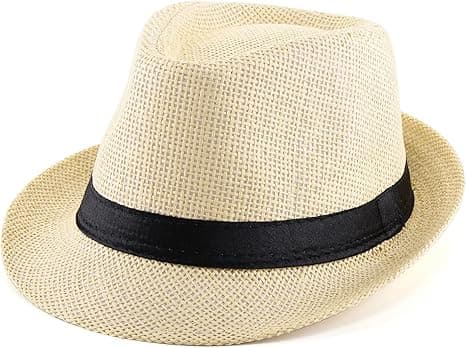 Unisex Fedora Hatt Trilby Stråhattar Sommar Panama Strand Solhatt
