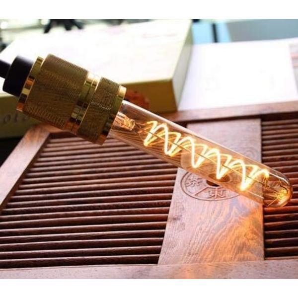 2 kpl himmennettävää 4W pitkää putki Edison Led-spiraalilankapolttimoa E27 T30 4W polttimoAmber-lasi, lämmin valkoinen 2700K lamppu Retro-polttimo ravintolaan, kahvilaan, baariin
