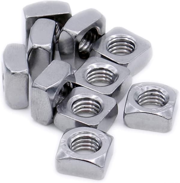 M8 (8mm) fyrkantig mutter (fasad) – Rostfritt stål (A2) (20-pack)