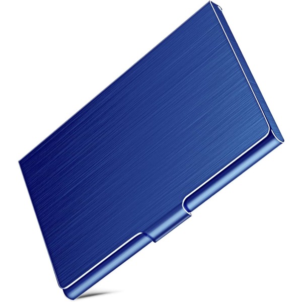 Käyntikorttikotelo, ohut case, metallitaskuinen case blue