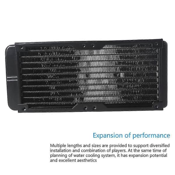 Vandkøling Computer Radiator 10 Rør Aluminium Varmeveksler Væskekøling