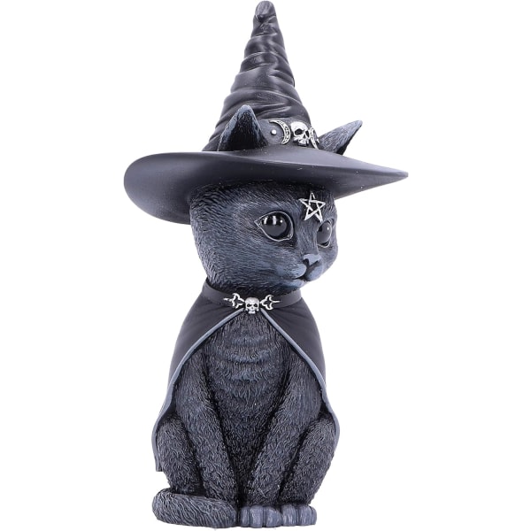 Häxhatt Ockult Katt Figur, Svart, 10,5*6,2*4,5cm