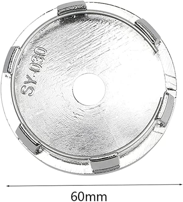 4 st 57 mm navkapslar i aluminiumlegering med logotyp för Koleos Duster Megane, svart