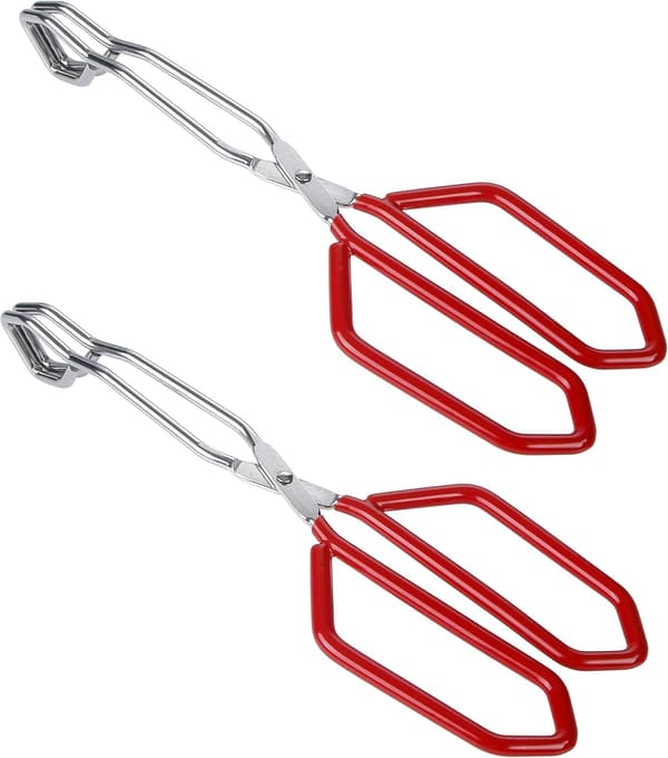 Rustfrit stål saks-tang med blødt håndtag, 28 cm, 2 stk. Red