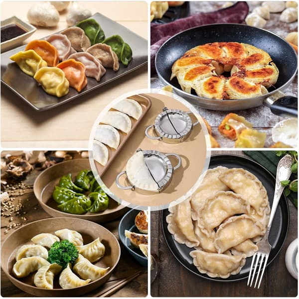 7-delt Pastamaskine, Raviolimaskine, Ravioliform, Dumplingform, Køkkenredskaber i rustfrit stål