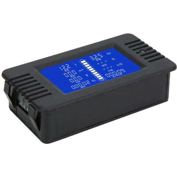 Batteriövervakare, DC Multifunktionell Batteriövervakare, 0-200V Effektmätare, Batterispänningsanalysator med 200A Shunt