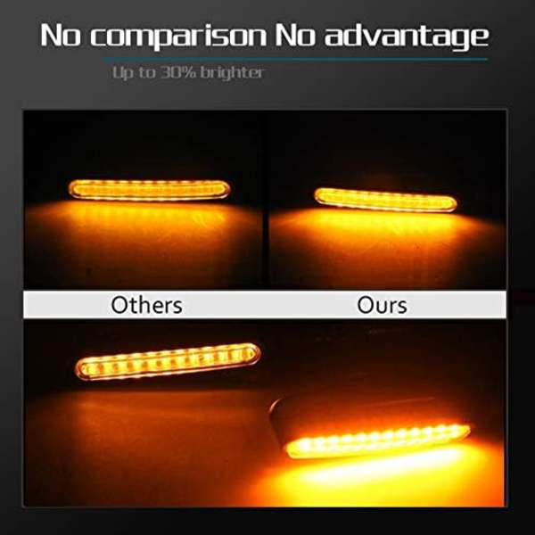 2 stk. Universal LED Motorcykel Blinklys Motorcykel Blinklys Dagkørelys Motorcykel Blinkende Pære Sekventiel Modpart, Rav