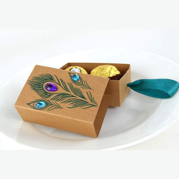 50 stk. DIY Konfektæsker Påskeklokke Diamant Skuffegreb Kraftpapir Konfekt Gaveæsker Festgave As shown 7.5x5x3cm