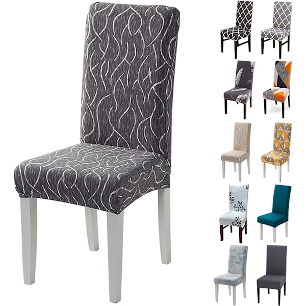 Stretchbara Stolsöverdrag 4-pack Avtagbara Tvättsbara Stolsöverdrag Elastisk Installation Stolsöverdrag för Hotell Restaurang Color 3