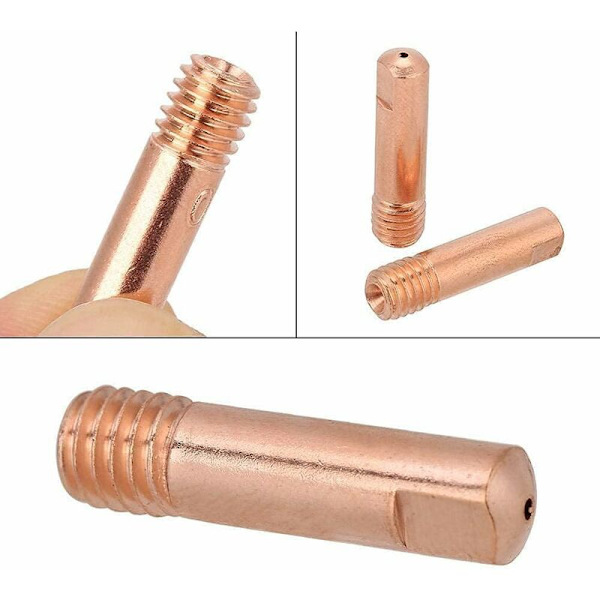 40kpl MB15 15AK Kaasusuuttimet Kosketuskärjet Suuttimen Pidike 0,8/1,0mm MIG/MAG Hitsauspolttimen Kulutusosat - 20kpl-0,8mm 20kpl-1,0mm