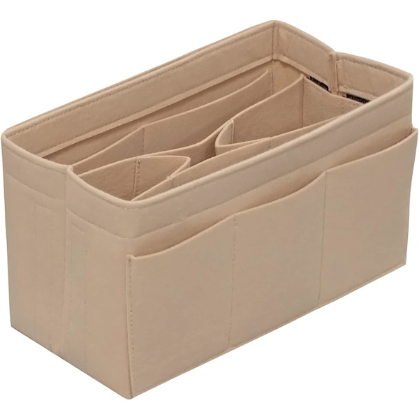 Kukkarojärjestäjä Insertti Huopa Laukkujärjestäjä Käsilaukkujärjestäjä Insertti Laukku Laukussa Järjestäjä 14 Taskua Beige Pieni