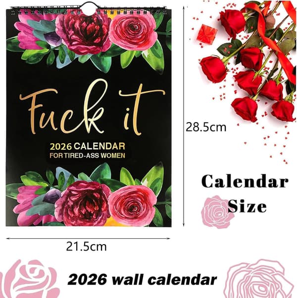 Eksklusiv damekalender 2026, 2026 vægkalender, vægkalender