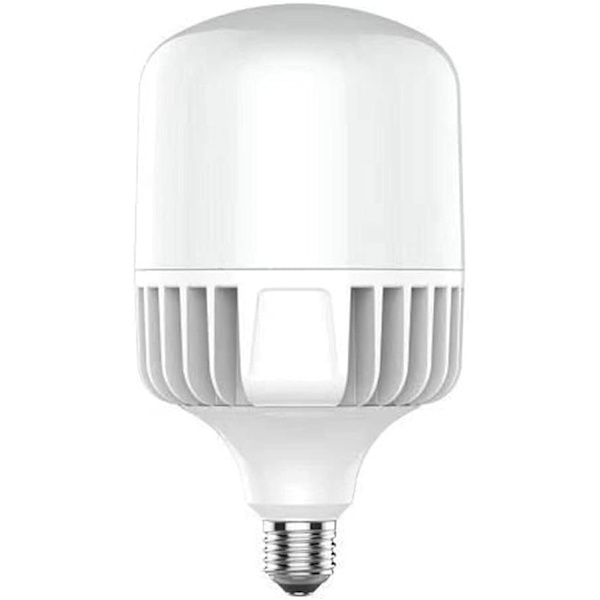 E-40-60W LED-lampa - 6500K kallt ljus - 6000 lm - Turbindesign och kylflänsplatta - Industri- och utomhusbelysning, E40-sockel, vit - 1-pack