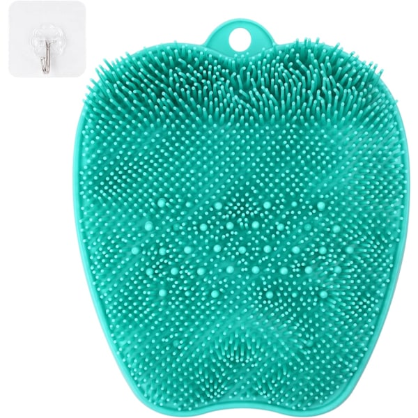 Fotborste för Dusch, Fotrengörings- och Massagematta med Halkfria Sugkoppar, Dusch- och Badrumsmatta för Fotvård Green