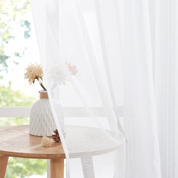 Gardiner, Stuelounge Gardiner Hvide Transparente Gardiner 2-Sæt Transparent white 137*183