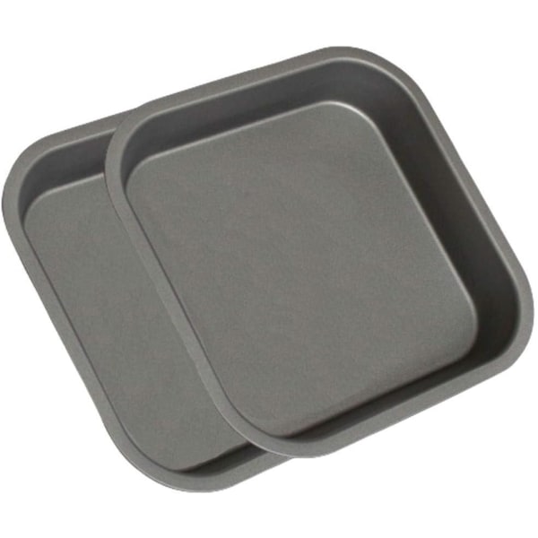 8\" (20cm) Tarttuva Pinnoite Kakkuvuoka, Neliö, Kaksoispakkaus, Sandwich-Kakku, Syntymäpäiväkakku, Browniekakku