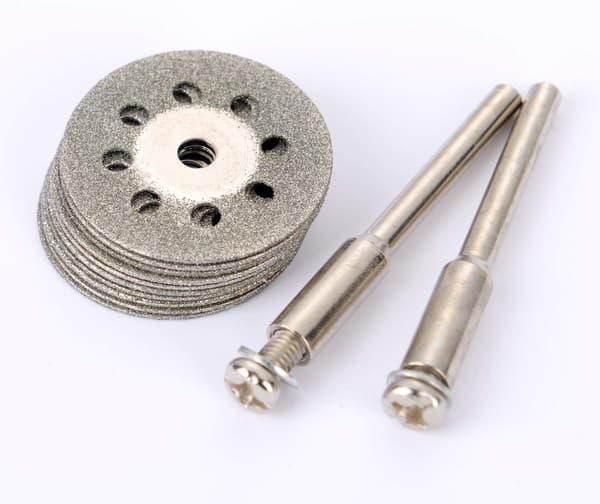 12-pack 22 mm mini perforerade kapskivor, diamant, kapskivor, Ann Arbor-skaft