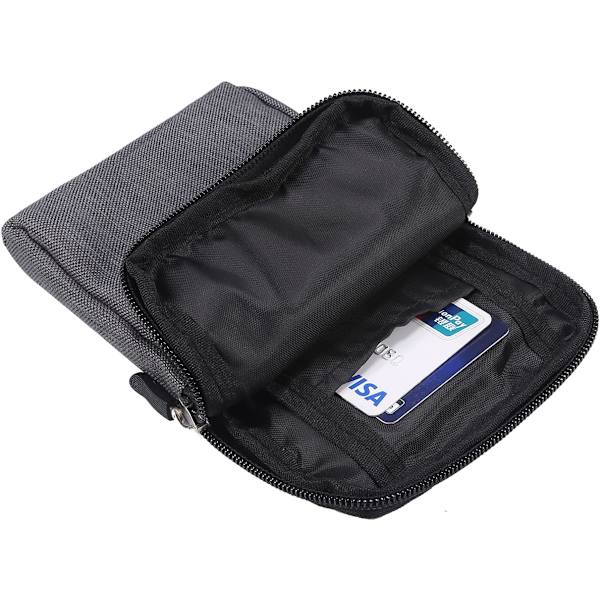 Mobiltelefon Axelväska, Mobiltelefon Bältesklämma, Axelväska Messenger Väska Dragkedja Crossbody grey Small size