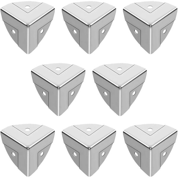 8-pack galvaniserade trekantiga kamerahörnskydd