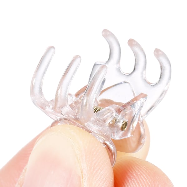24 stk. Mini hårklemmer i plast, hårklemmer, klemmer for jenter og kvinner Clear 0.6 inch
