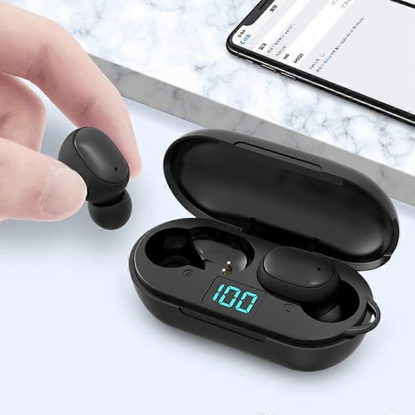 Typ A H6 TWS True Wireless Bluetooth Hörlurar Brusreducerande Hörsnäckor med LED Digital Display