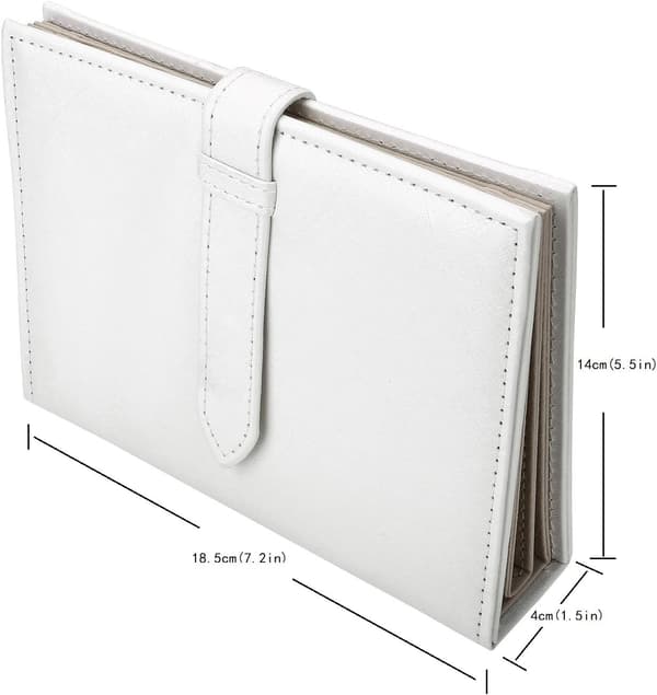 Ørepyntbok-arrangør, bærbar ørepynt-holderetui med sammenleggbart bokdesign white