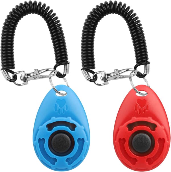 Hundklicker, 2 st hundklicker för träning med handledsrem