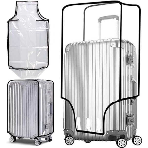 Resväska Skydd, Klar PVC Resväska Skydd, Vattentät, Dammtät och Repskydd, för Rullande Trolley Case, Bagage