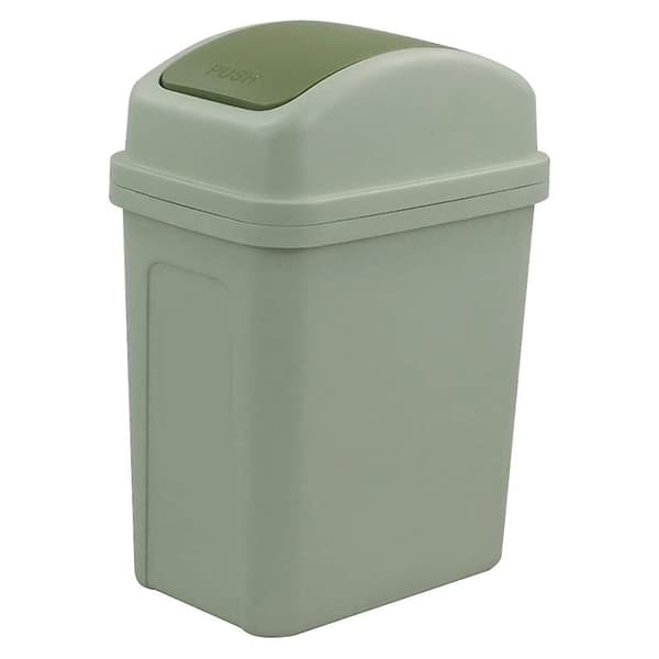 10L Plast Soptunna, Plast Soptunna med Lock (Grön)