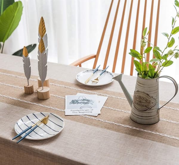 Simple Modern Stripe Dugdugdug Dugdugdug Bomuld Light brown 140*180CM