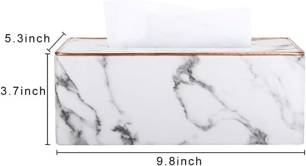 PU läder kosmetisk servettlåda servettlåda servettlåda för kontor/hem White