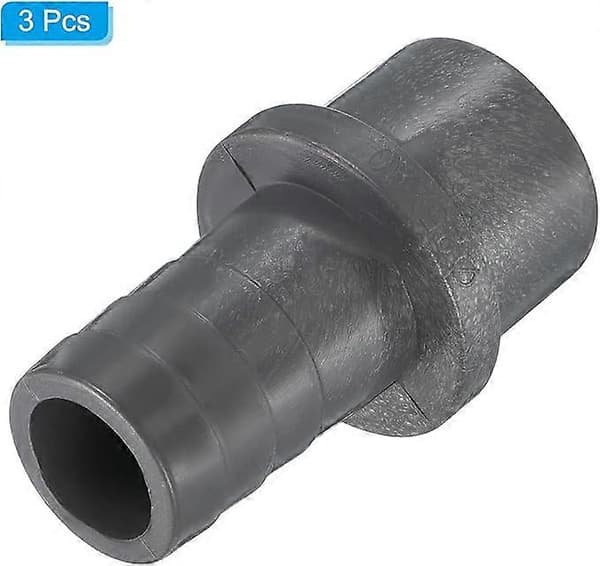PVC Reducer Rörkoppling 25mm OD 20mm Hulling, 3-pack Rak Kopplingsadapter, Grå