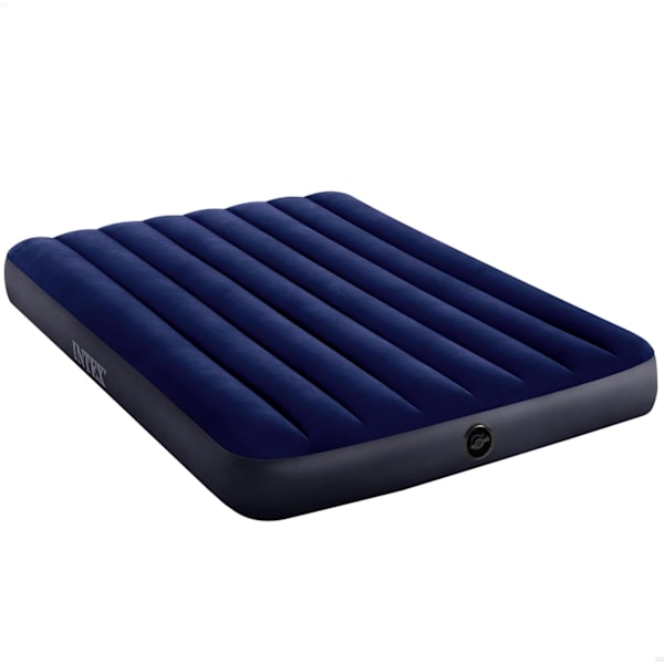 Uppblåsbar Downy AirBed madrass med vattentät flockad yta och Dura-Beam inre struktur, lämplig luftmadrass för resor, Dubbel Double