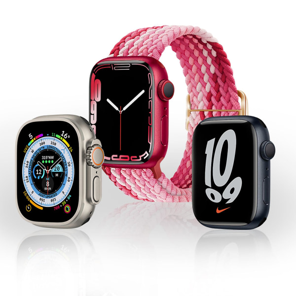 Rem til Apple Watch 49mm / 45mm / 44mm / 42mm Vævet Nylon Pink