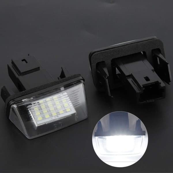 2st 18 LED Bilregistreringsskylt Ljus Vänster & Höger för C3 2002-2009 / BERLINGO / 306 307 406 5008