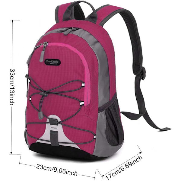 10\" Vattentät Sport Ryggsäck för Barn, Lämplig för Barn Under 5 År, 10L Lätt Ultralätt Barn Skolväska Rose Red