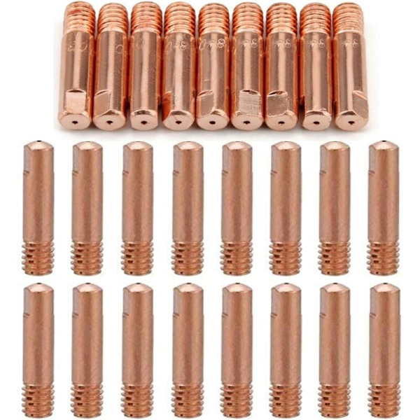 40kpl MB15 15AK Kaasusuuttimet Kosketuskärjet Suuttimen Pidike 0,8/1,0mm MIG/MAG Hitsauspolttimen Kulutusosat - 20kpl-0,8mm 20kpl-1,0mm