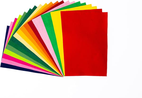 22 STK A4 Filtstofplader 30x20cm, 22 Assorterede Farver Polyesterplader til DIY Håndværk Syning Patchwork Kunstprojekter
