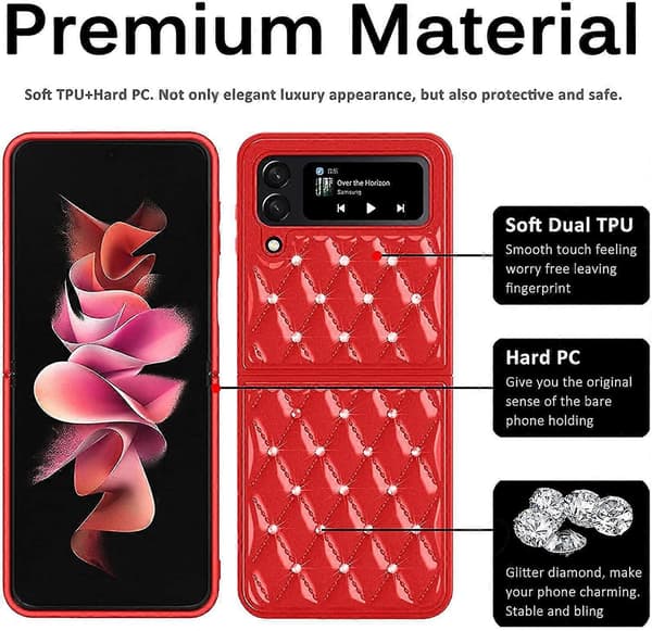 Diamant Glitter Deksel Kompatibelt Med Samsung Galaxy Z Flip 3