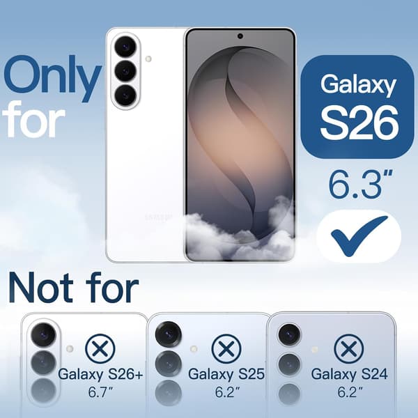 Etui til Samsung Galaxy S26, Anti-gulning, Gennemsigtig