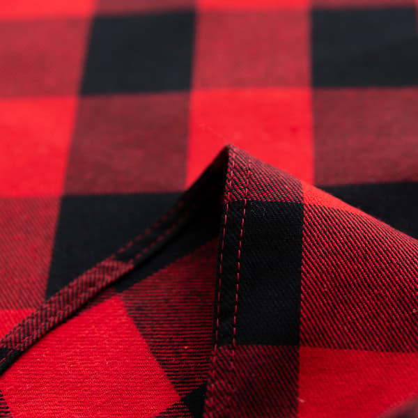 Ternet dekorativ dug, rund restaurantdug red-black checked 100CM
