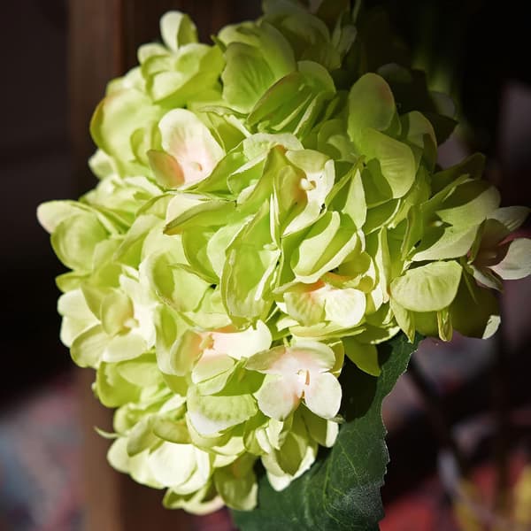 5-pack Konstgjorda Hydrangea Blommor i Silke, Blomsterarrangemang Dekoration 47cm green