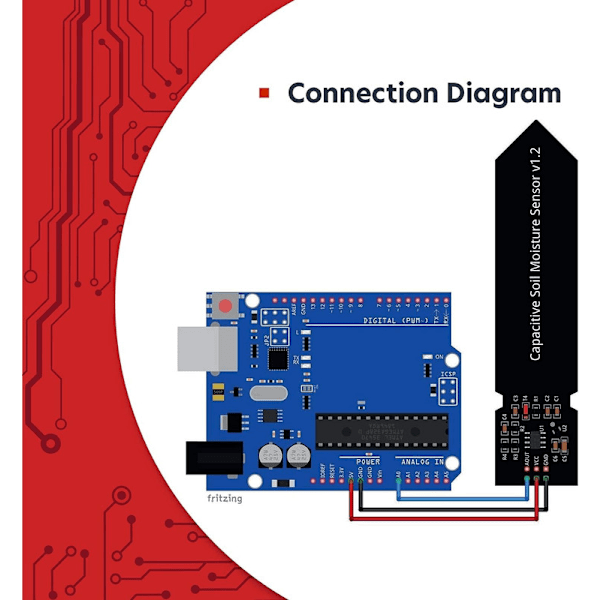 Maaperän kosteusanturi Kapasitiivinen kosteusmittari Moduuli V1.2 Yhteensopiva Arduino ja Raspberry Pi Sisältää e-kirjan!