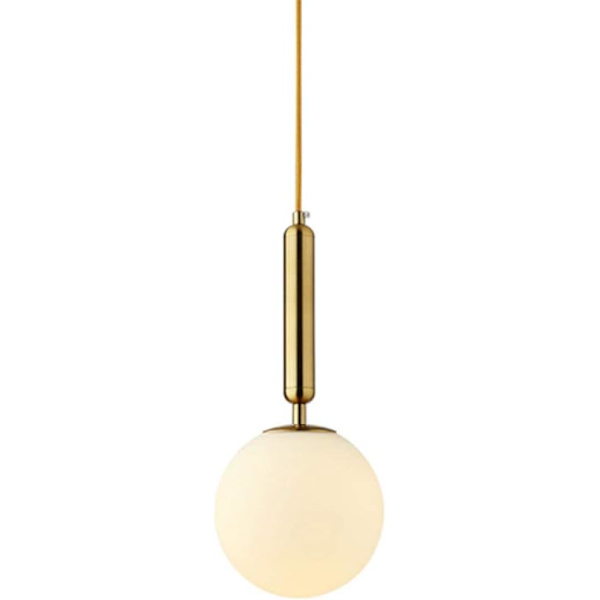 Nordisk modern enkel pendellampa glaskula taklampa enkel huvud pendellampa loft loft för sovrum matsal restaurang (mjölkvit matt)