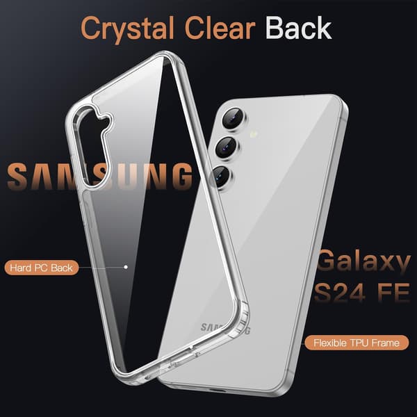 Etui til Samsung Galaxy S24 FE, Anti-gulning, Gennemsigtig