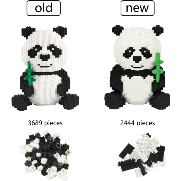 Micro Building Blocks Mini Pet Building Legetøj Klodser til børn Panda model 2840