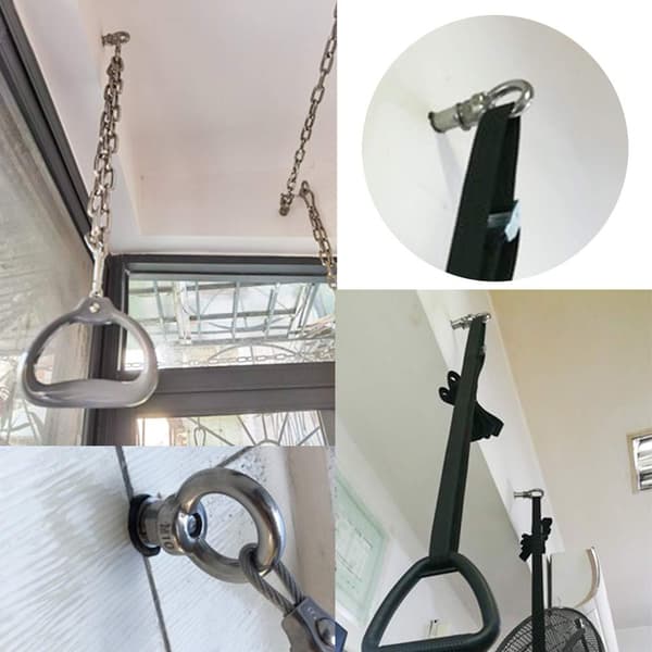 4-pack M6 x 60 mm expanderbara öglebultar i 304 rostfritt stål, lyftöglor för vägg-, murverks- och betonginstallation